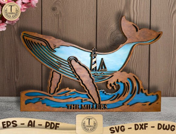 Download Nautical Whale Wood Sign Laser Cut SVG - Laser cut svg Collection