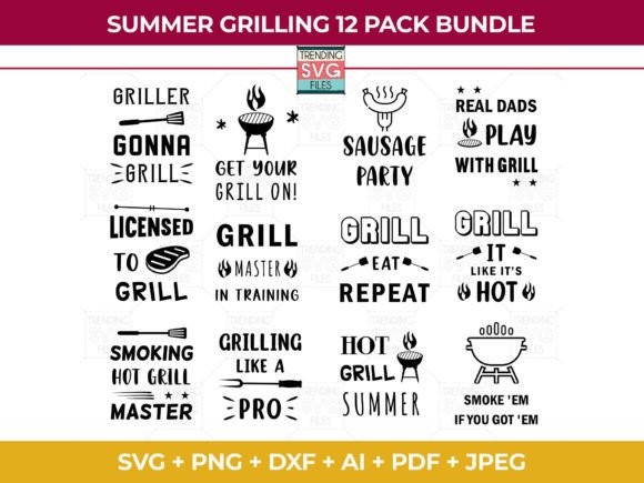 Download Summer Grilling Svg Bundle for Cricut - Summer Collection