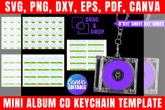 Download Mini Album CD Keychain Template - Premium Resources