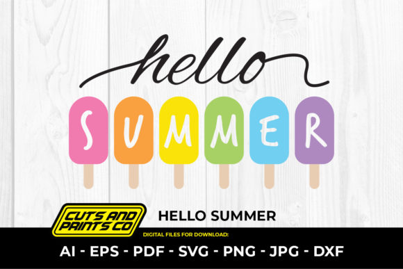 Download Hello Summer Popsicles SVG, Summer Sign - Summer Collection