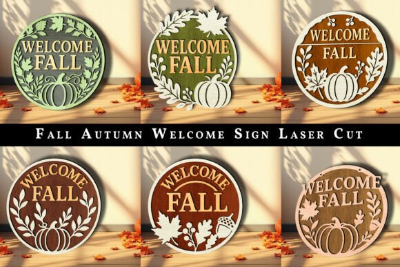 Download Fall Autumn Welcome Sign Laser Cut SVG - Laser cut svg Collection
