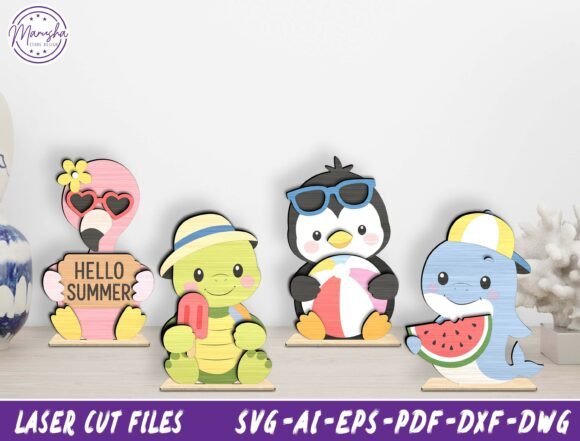 Download Summer Animal Laser Cut File SVG Bundle - Summer Collection