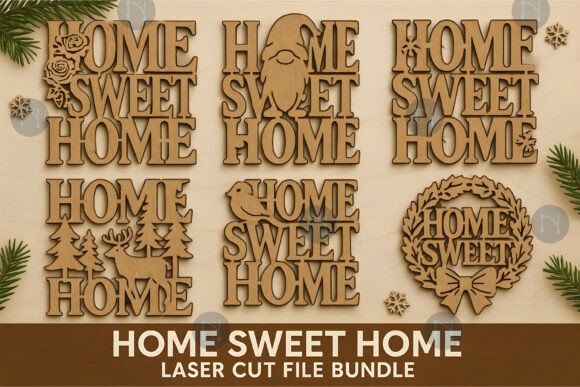 Download Home Sweet Home Laser Cut SVG Bundle - Laser cut svg Collection
