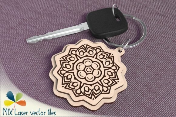 Download Laser Cut Mandala Keychain Template - Keychain template Collection