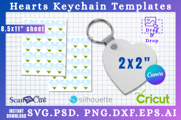 Download 2" Heart Photo Keychain Template - Keychain template Collection