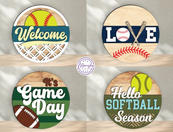 Download Sports Door Hanger Laser Cut SVG Bundle - Laser cut svg Collection