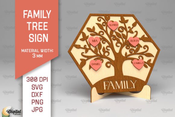 Download Family Tree Sign. 3D Laser Cut SVG - Laser cut svg Collection