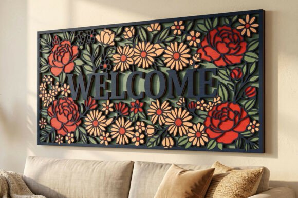 Download Welcome 5 Layer Laser Cut SVG - Laser cut svg Collection