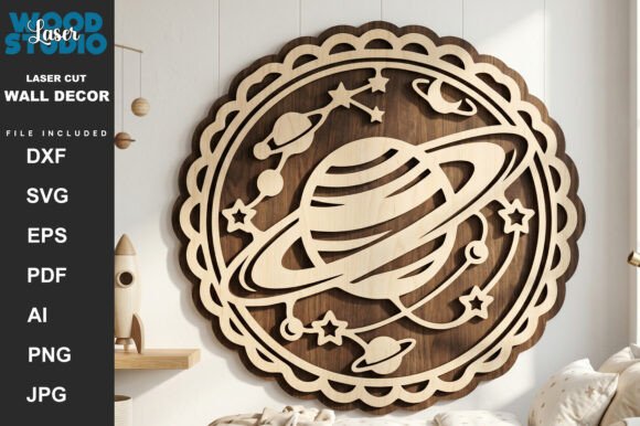 Download Space Adventure Wall Art Laser Cut SVG - Premium Resources
