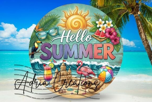 Download Hello Summer Door Sign, Wind Spinner Png - Summer Collection